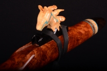 Amboyna Burl Native American Flute, Minor, Mid F#-4, #G51H